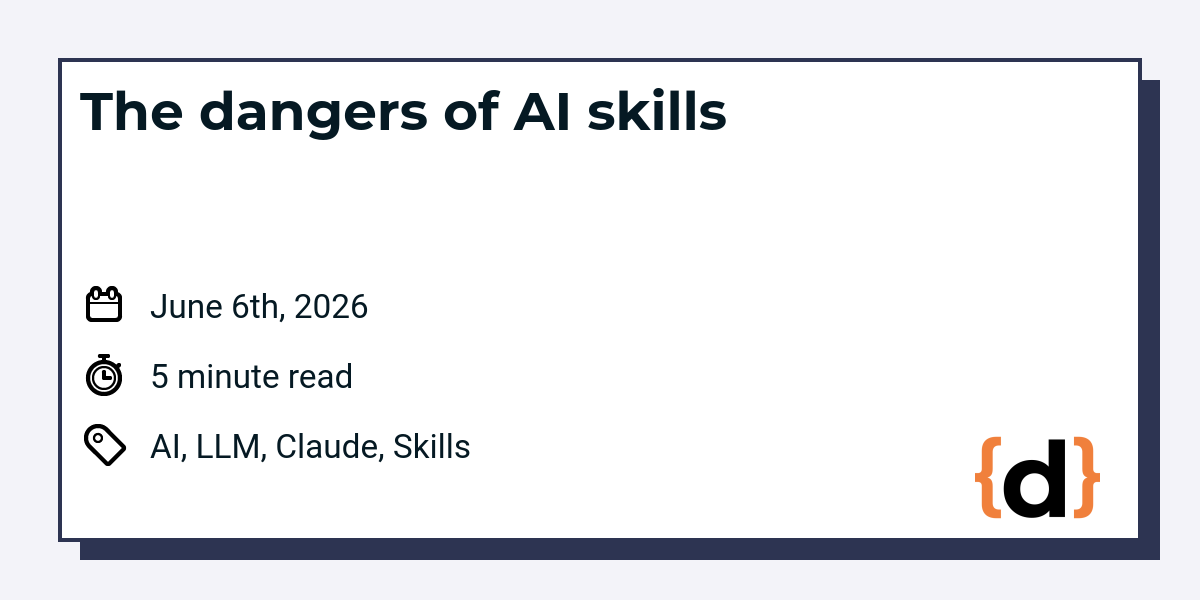 The dangers of AI skills | Dimitri's tutorials